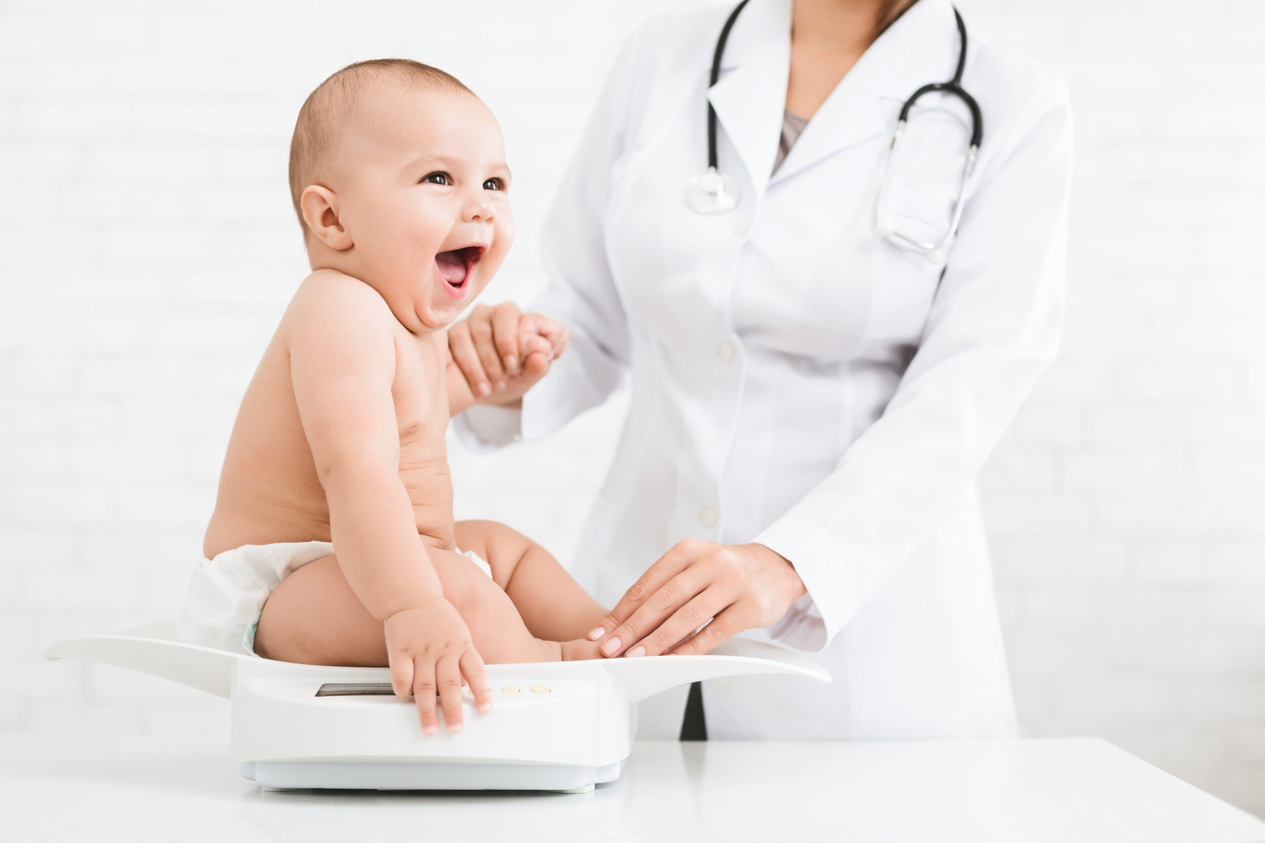 Baby with a female pediatrician